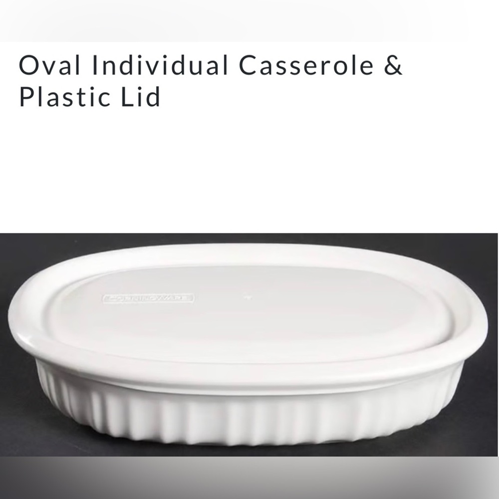 Corning Corelle - Oval Individual Covered Casserole & Round Bakeware Dish - Picture 3 of 8